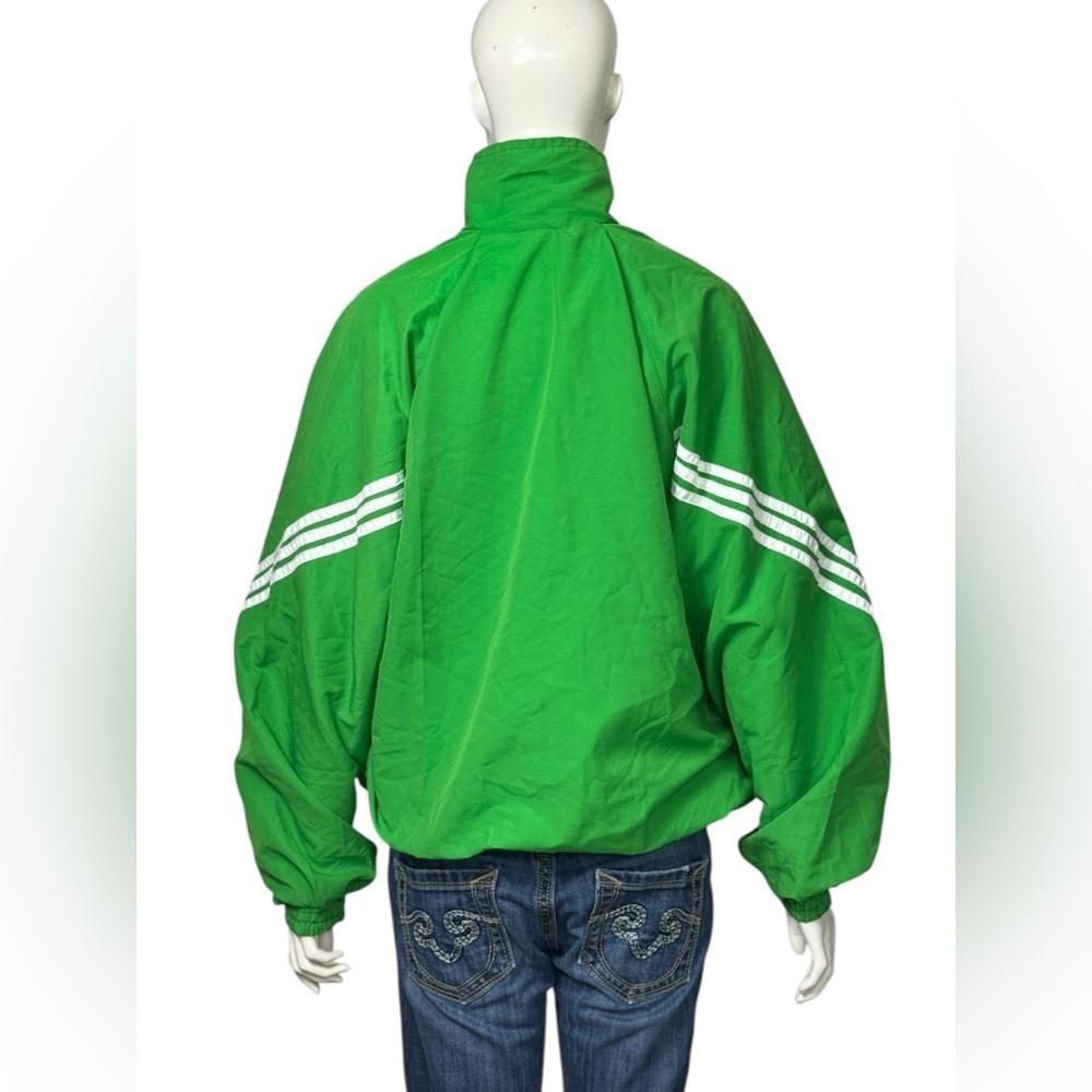 adidas Vintage RARE FIND Green and White Windbreaker Jacket 14/16